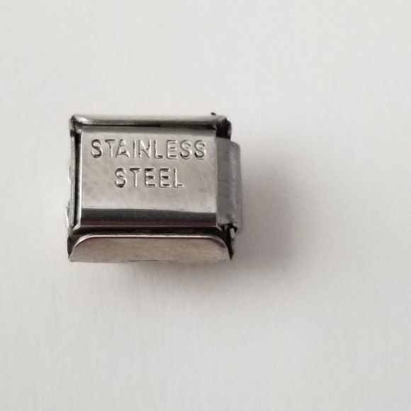 🐾 Italian Link Stainless Steel Bone Rhinestone for Nomination Bracelet New - Picture 3 of 4